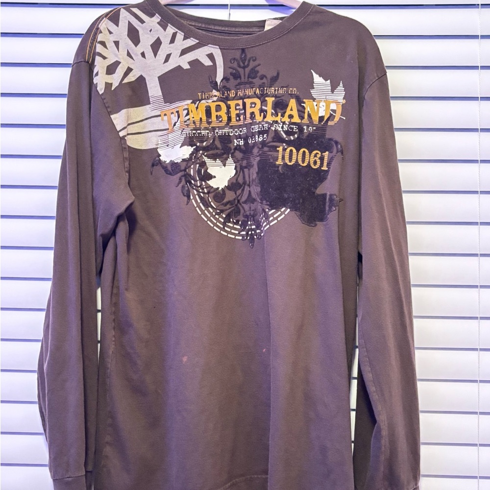 Timberland Brown Long Sleeve with Graphic Print
